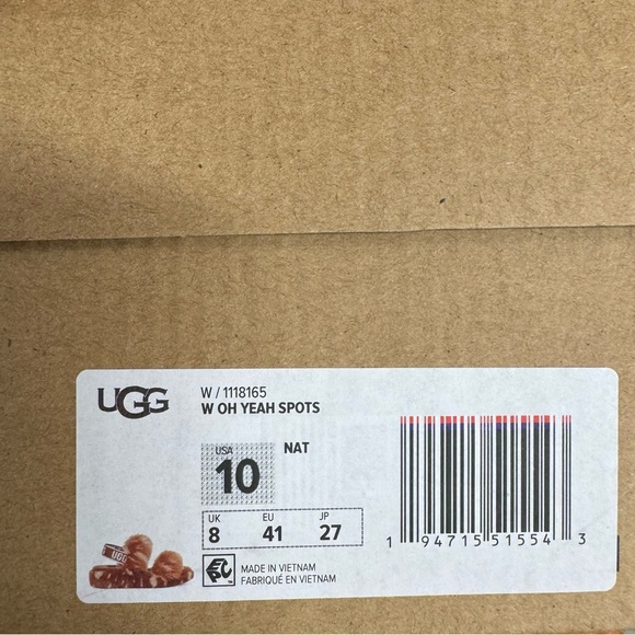 UGG Oh Yeah Spots Slide Slippers Size 10 Color Orange Cream - Picture 7 of 7